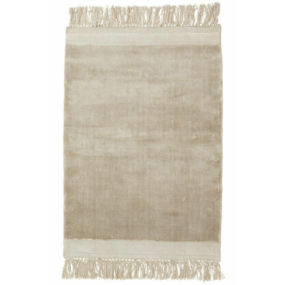 Nordal FILUCA blank matta med fransar - 160x240 - beige