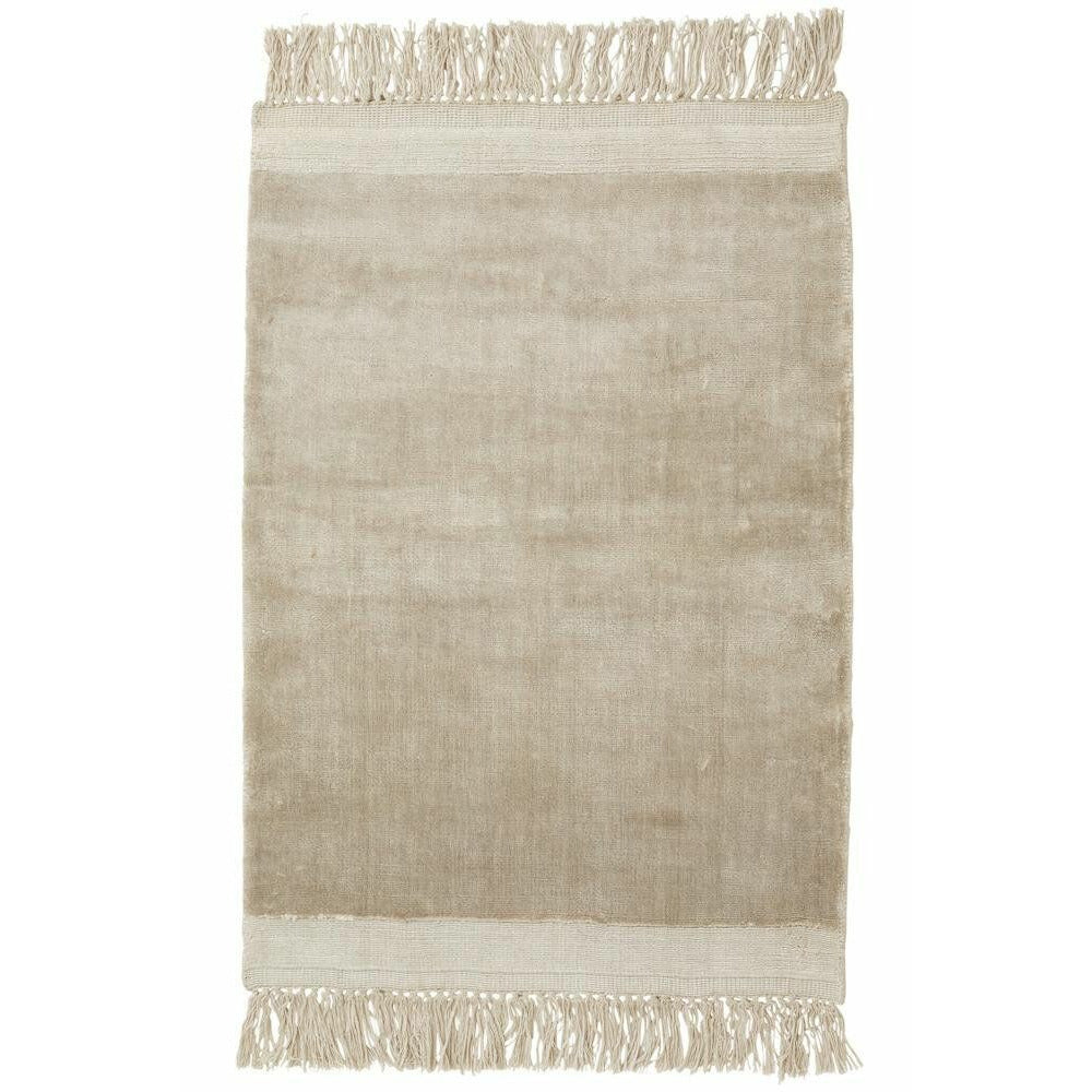 Nordal FILUCA blank matta med fransar - 200x290 - beige