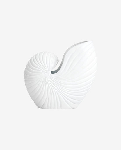 Rakitu blommor vas - conch - h25 cm - vit