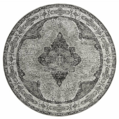 Venus Round Woven Cotton Filt - Ø240 - Grå