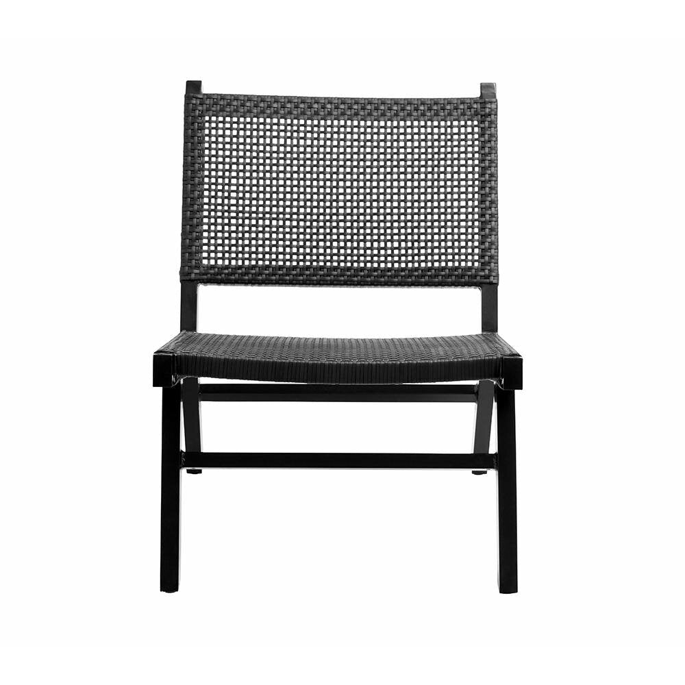 Vasai Lounge Garden Chair i flätad Polyrattan - svart