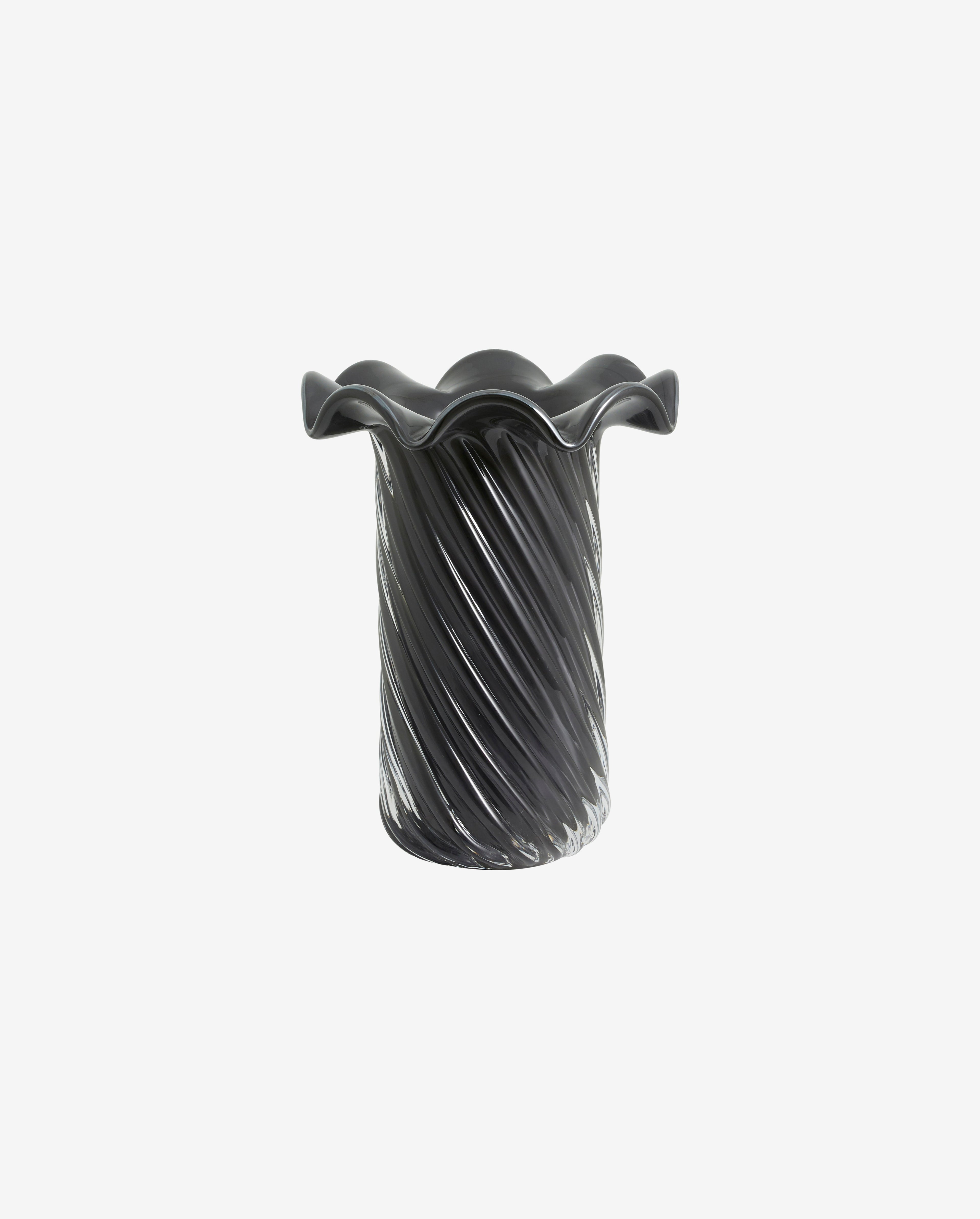 Koro Vase, Glass - Grå