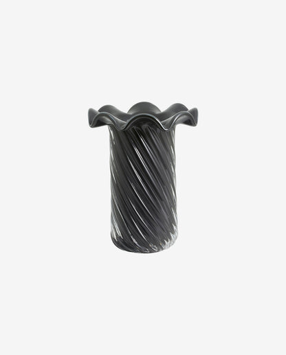 Koro Vase, Glass - Grå