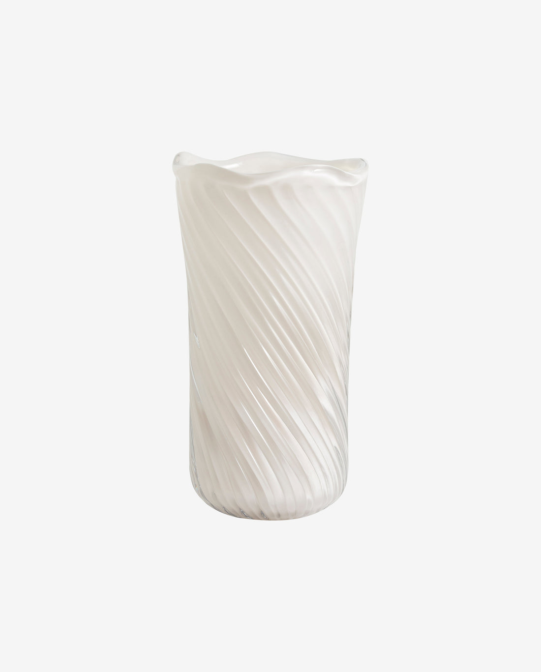 Helle Vase, Glass - Raw White