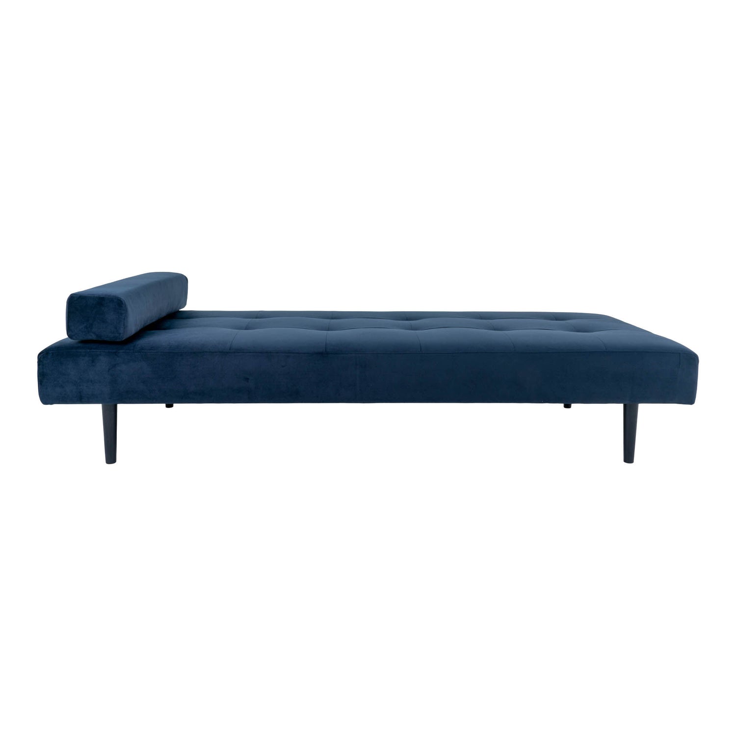 Capri Daybed - Daybed in Velor, mörkblå med svarta träben, HN1005