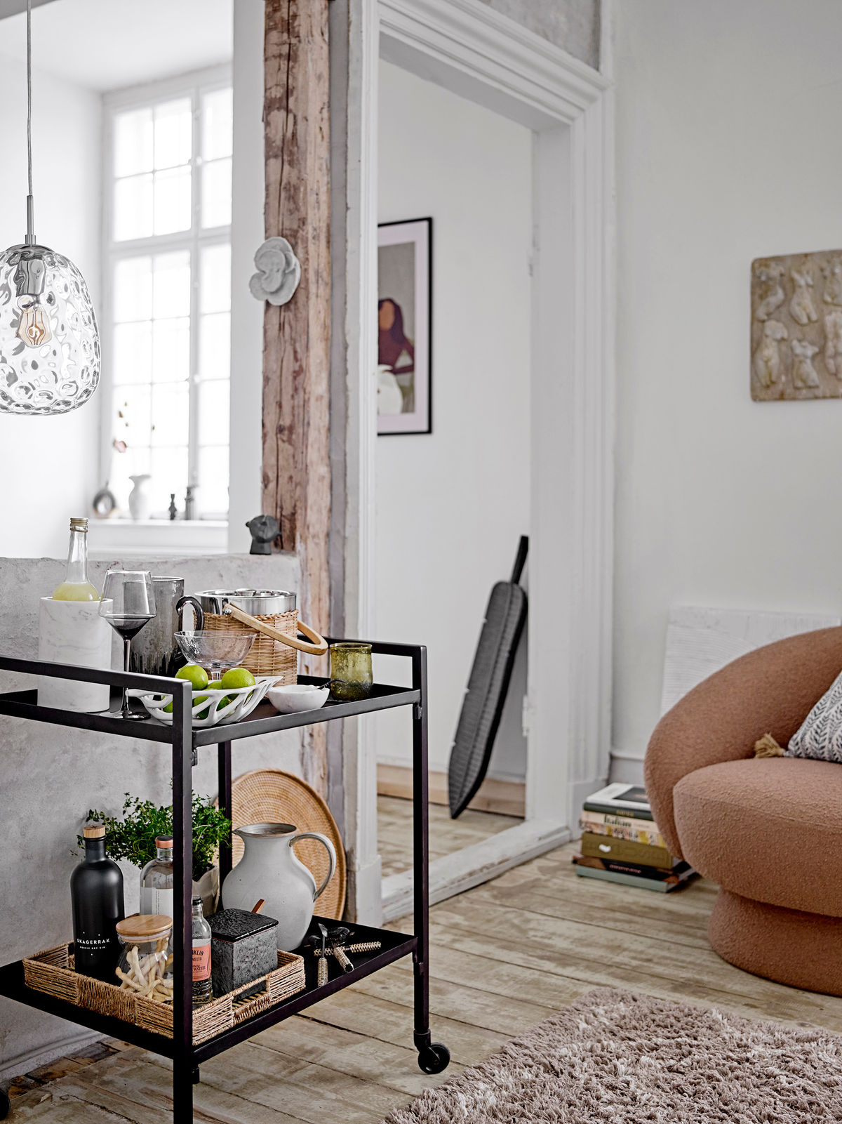 Bloomingville Yvette vinglas, grått, glas