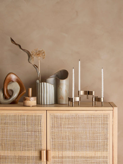 Bloomingville Dalin Votive &amp; Candle Holder, Brun, Sandsten - Bloomingville - DesignGaragen.dk