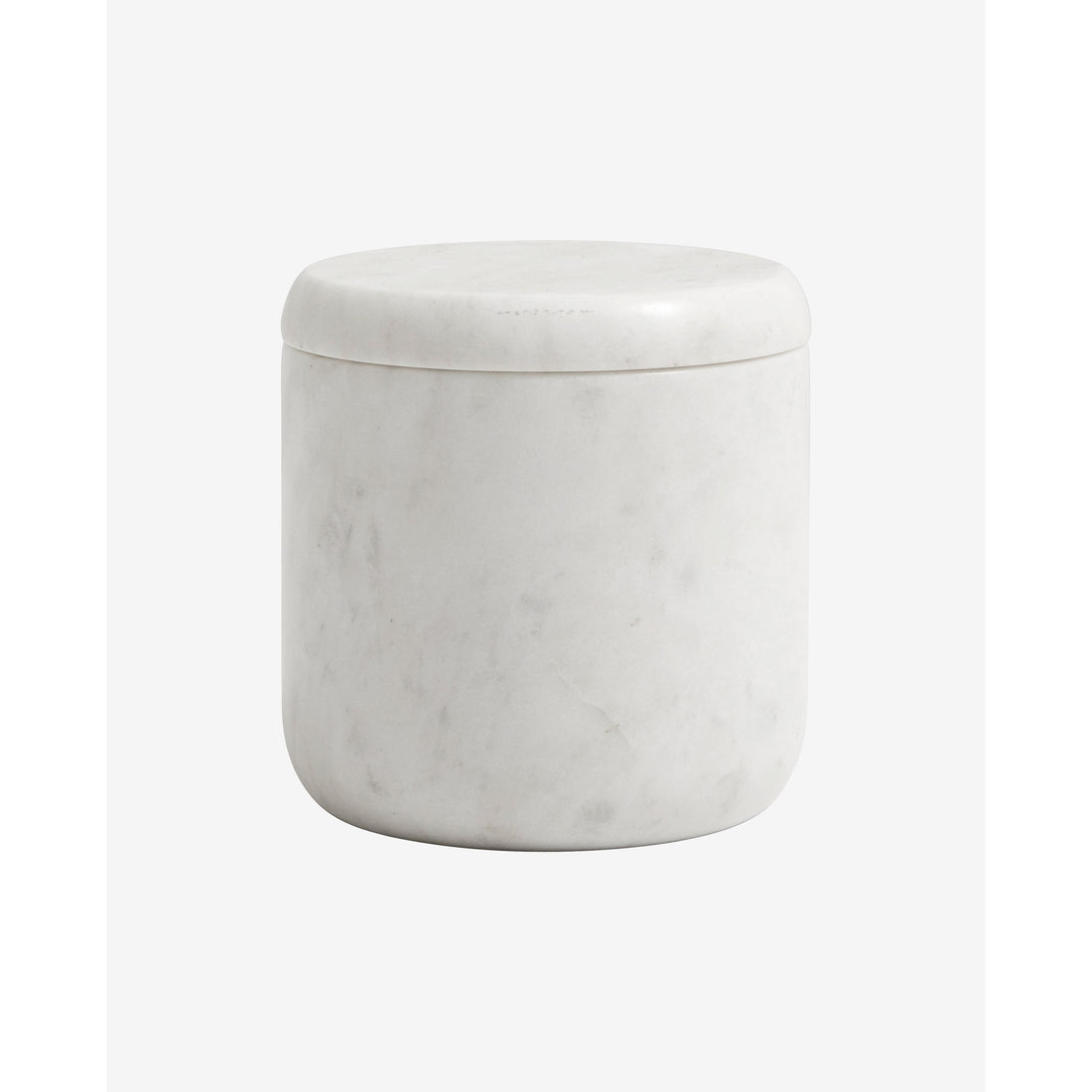 Marmor lagringsburk i marmor - h10 cm - vit