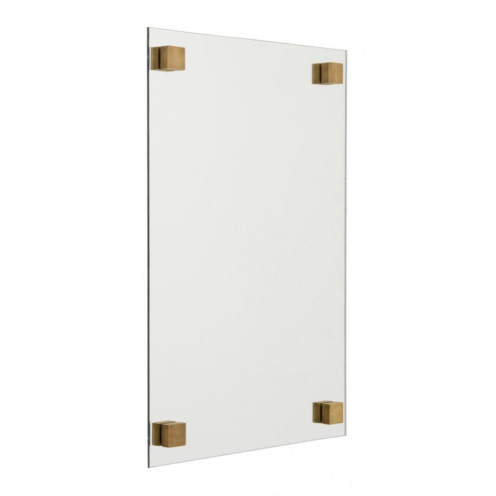 Spegel med mässingsupphängning - 60x40 cm