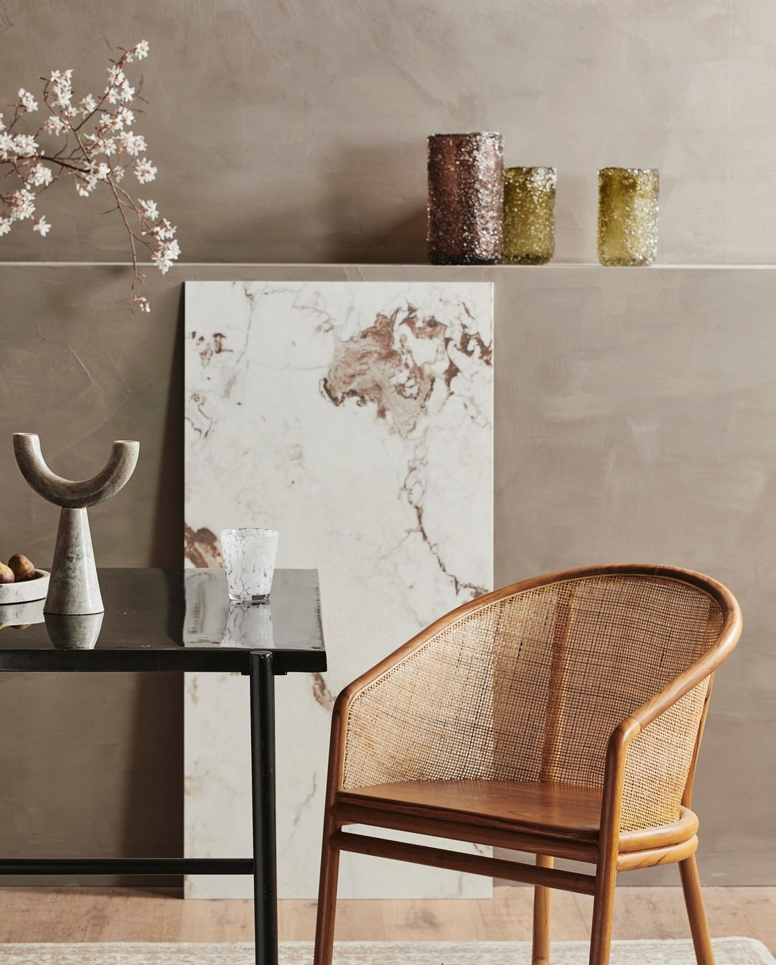 Clyde Glass Vase - H19,5 cm - Grönt