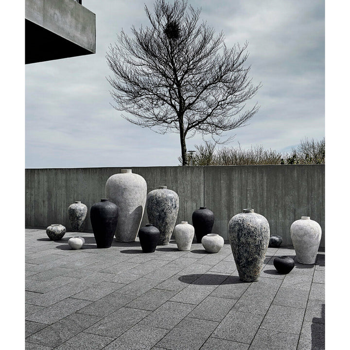 Muubs Krukke Luna Black 60 - Sort - Terracotta - H: 60 Ø: 35 cm - DesignGaragen.dk.