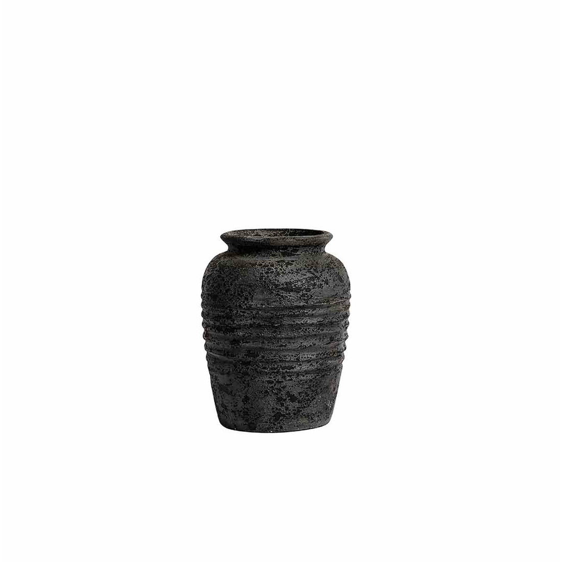 Krukke Melancholia 40 - Metal sort - Terracotta - H: 40 Ø: 30 cm - Muubs - DesignGaragen.dk