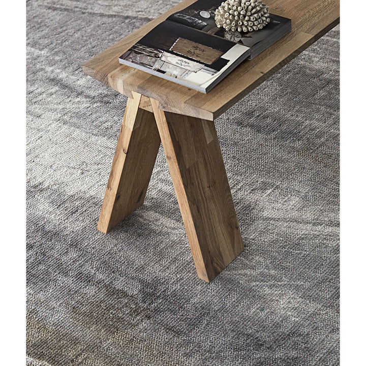 Muubs Bænk Angle, Eg Natur/hvidolieret - B: 160 H: 46 D: 35 cm - DesignGaragen.dk.
