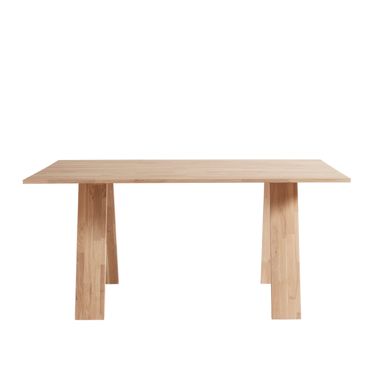 Muubs Spisebord Angle, Eg Natur/hvidolieret - L: 160 B: 90 H: 74 cm - DesignGaragen.dk.