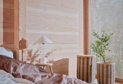 Oyoy Living Striped Tvättkorg - Natur / svart