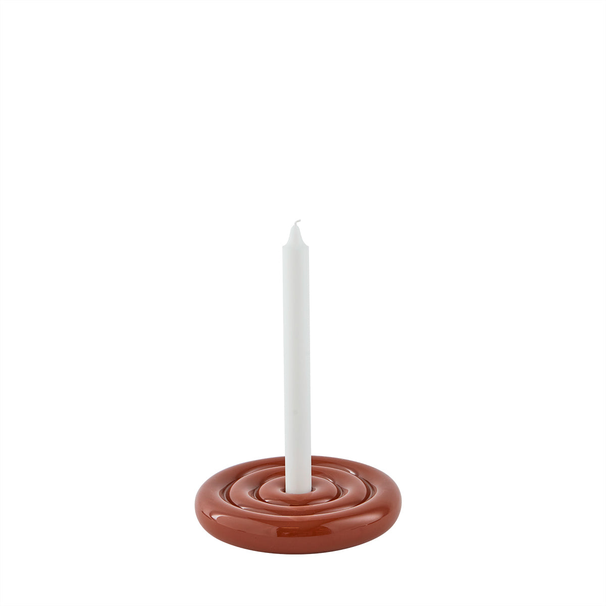 Oyoy Living Savi Ceramic Candlestick - Low - Nutmeg