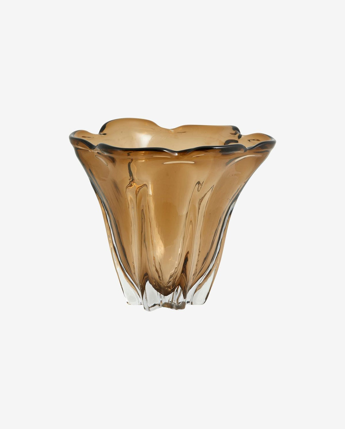 Masta glasvas - H22 cm - brun