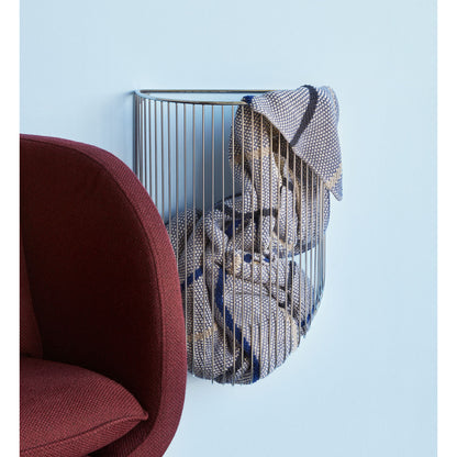 Hübsch Iris Wall Basket Nickel (uppsättning av 2)