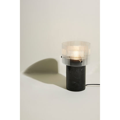Hübsch Revolve bordslampa texturerat/svart