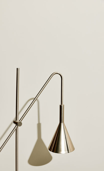 Hübsch rep vägglampan nickel