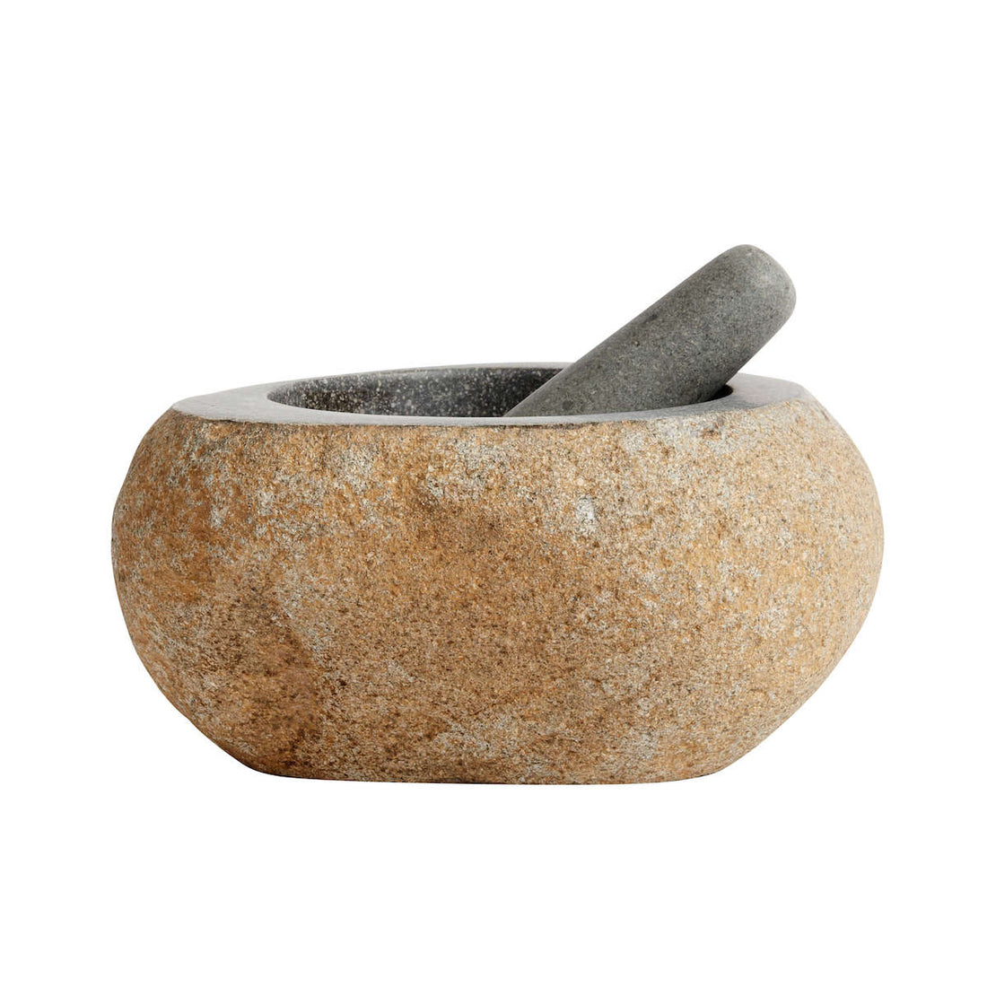 Morter Valley - Grå/Natur - Riverstone - H: 11 Ø: 18 cm - Muubs - DesignGaragen.dk