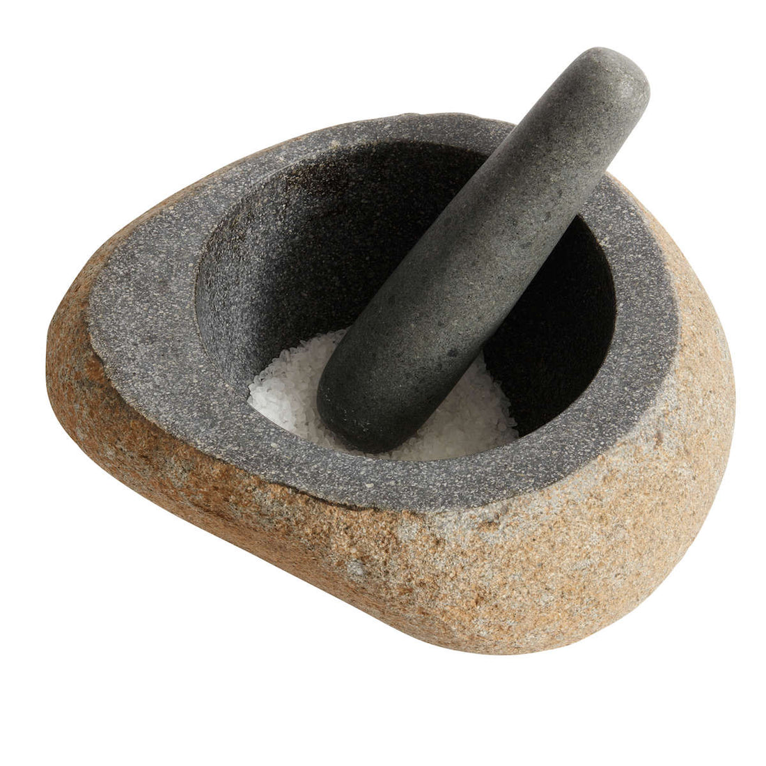 Morter Valley - Grå/Natur - Riverstone - H: 11 Ø: 18 cm - Muubs - DesignGaragen.dk