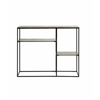 Muubs Konsol bord Hitch - Antique brass/black - Iron frame w/ alu top - W: 30 H: 90 L: 110 cm - DesignGaragen.dk.