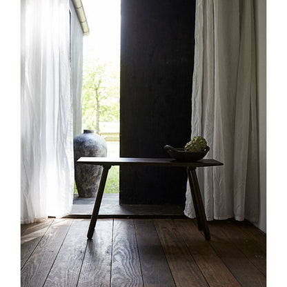 Muubs Bænk Noir Dark stained oil - Mørkbejdset/olie - Eg (EU) - W: 90 H: 47 D: 28 cm - DesignGaragen.dk.