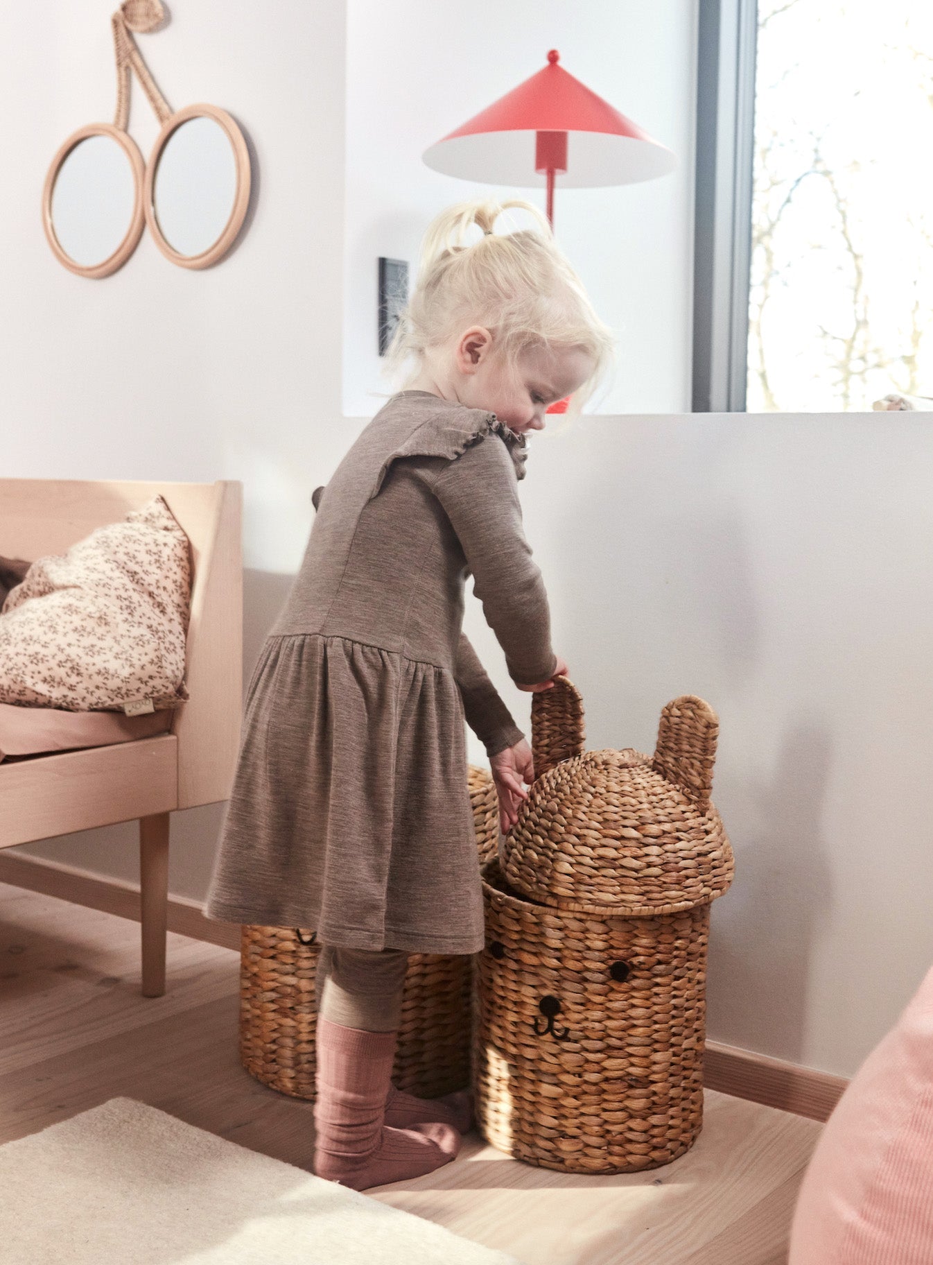 OYOY MINI Förvaringskorg för björn och kanin - set om 2