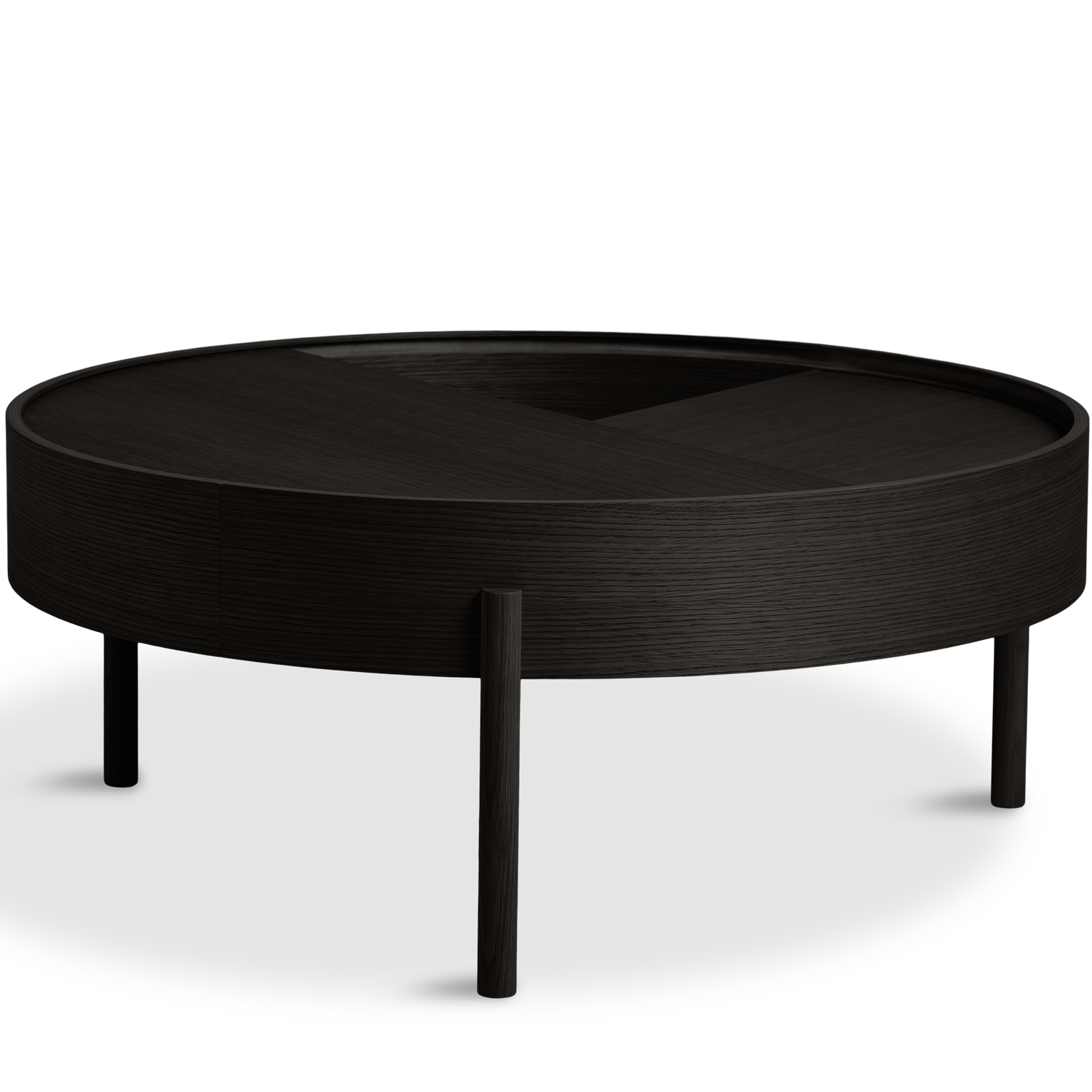 Woud - båge soffbord (89 cm) - svart