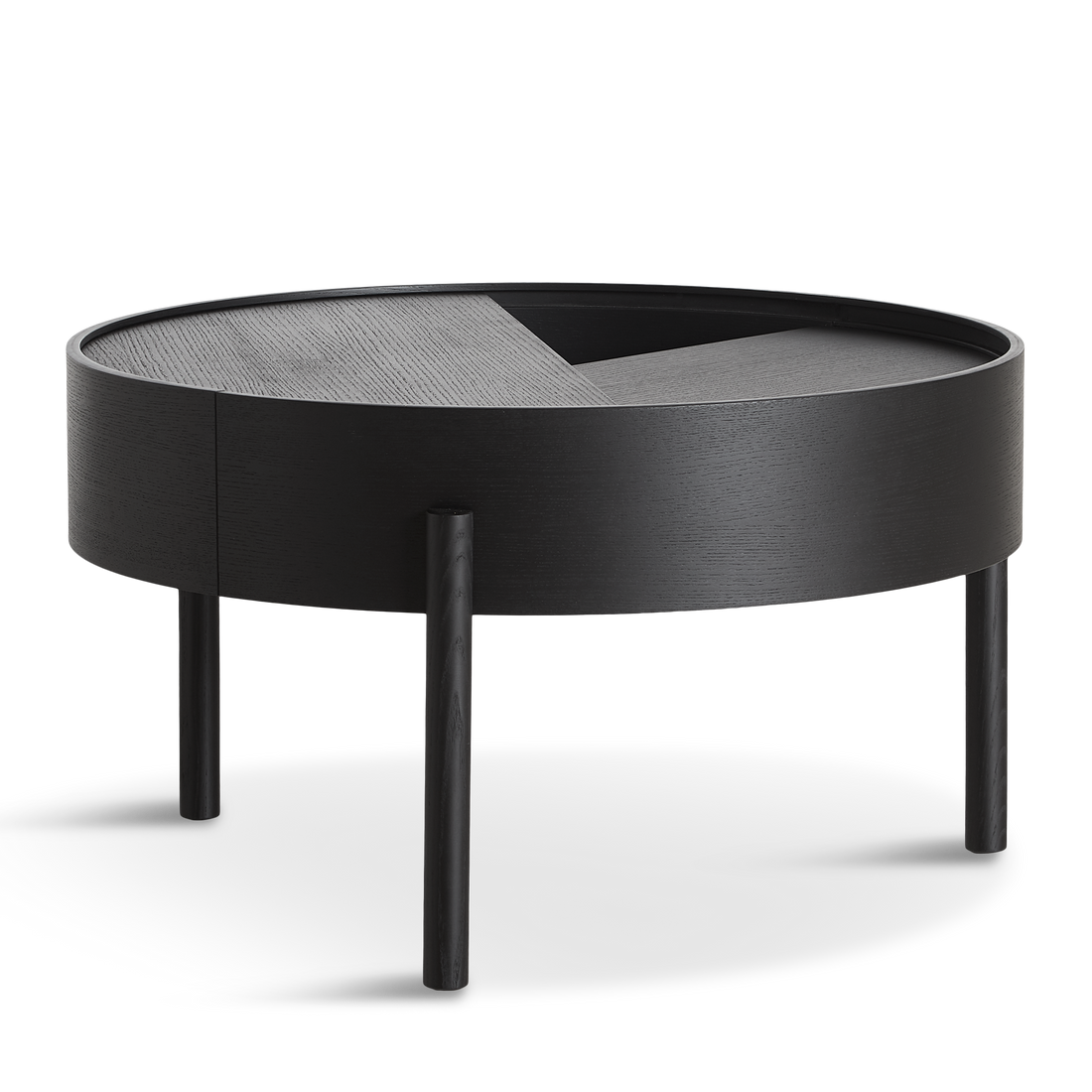 Woud - båge soffbord (66 cm) - svart