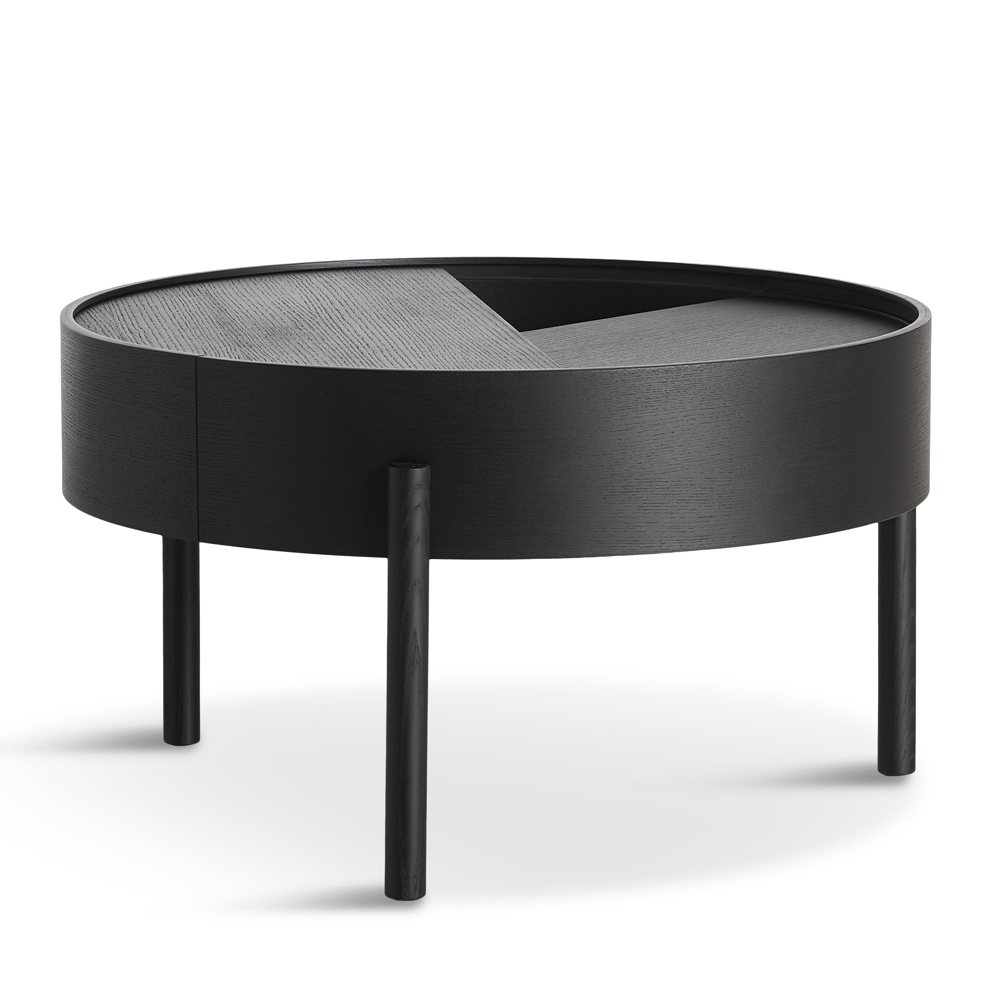 Woud - båge soffbord (66 cm) - svart