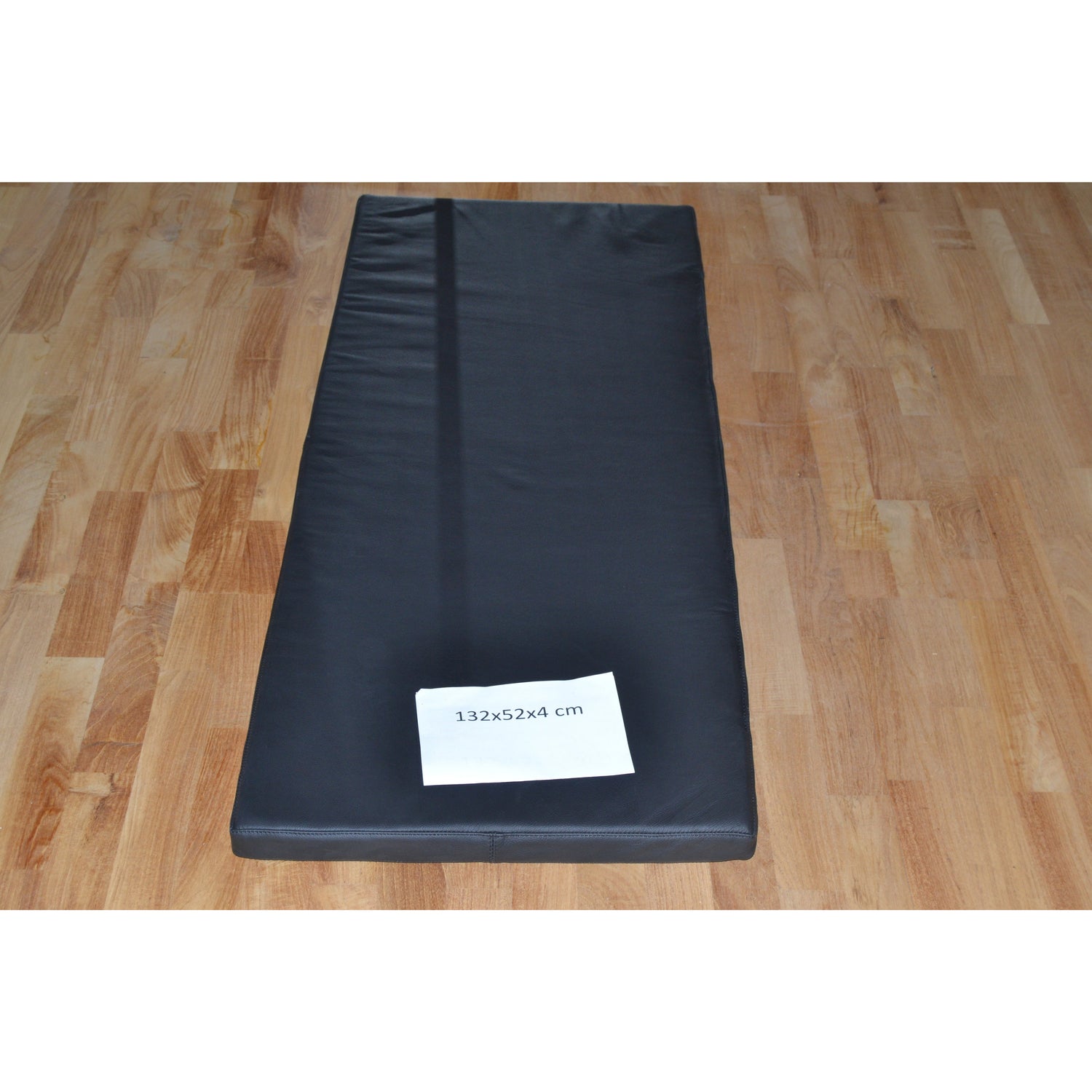 Svart läderkudde 132x52x4 cm
