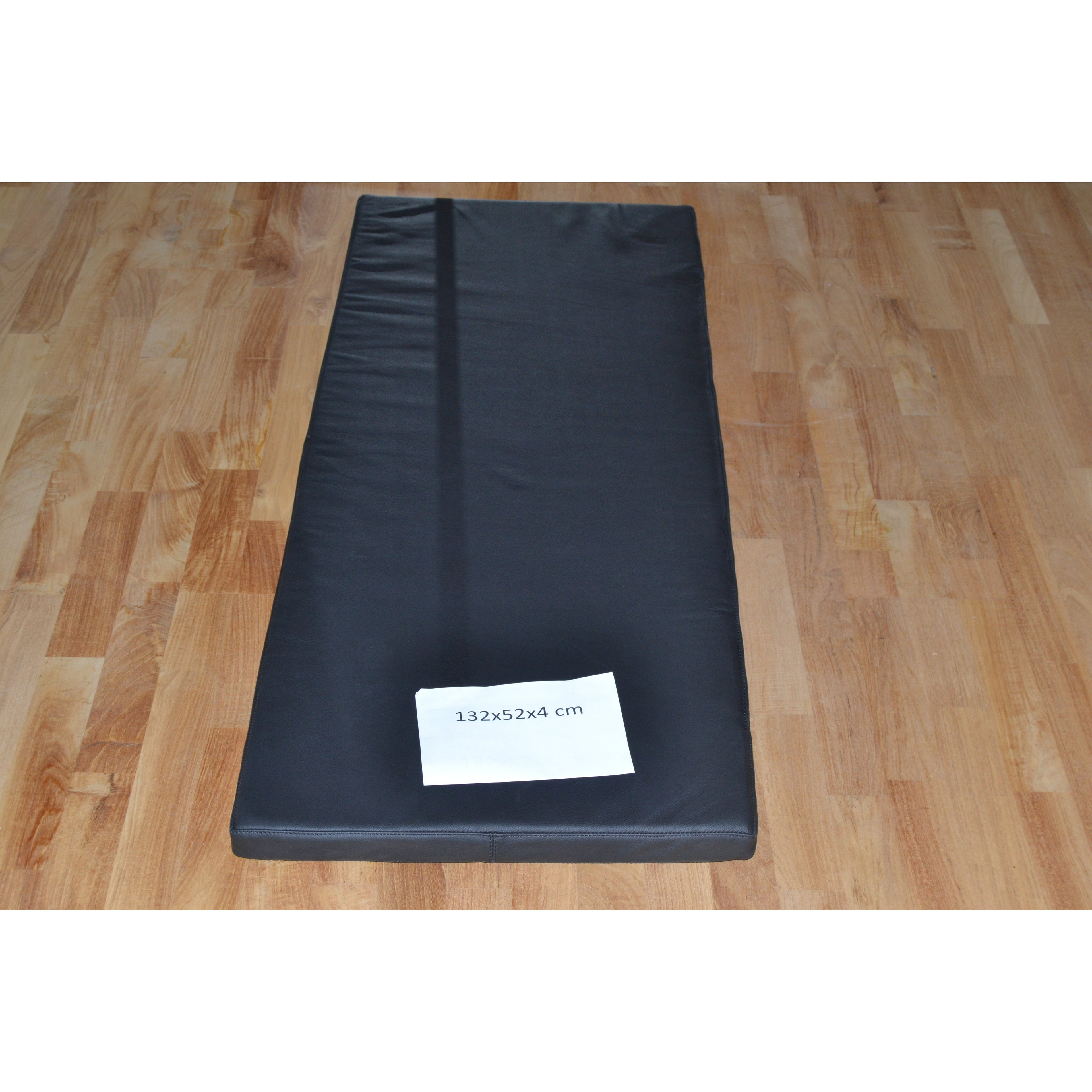 Svart läderkudde 132x52x4 cm