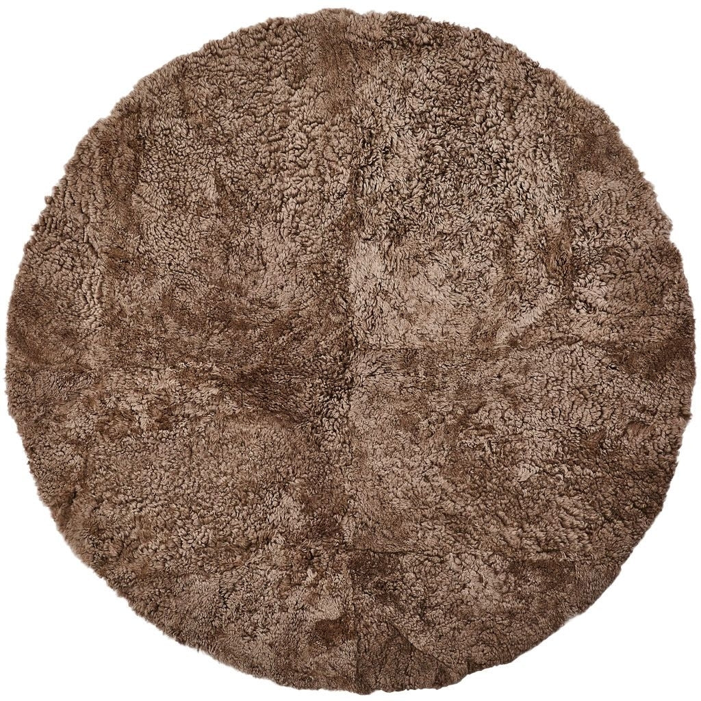 Lambskin -filt | Kort hår | Nya Zeelands runda | Ø140 cm.