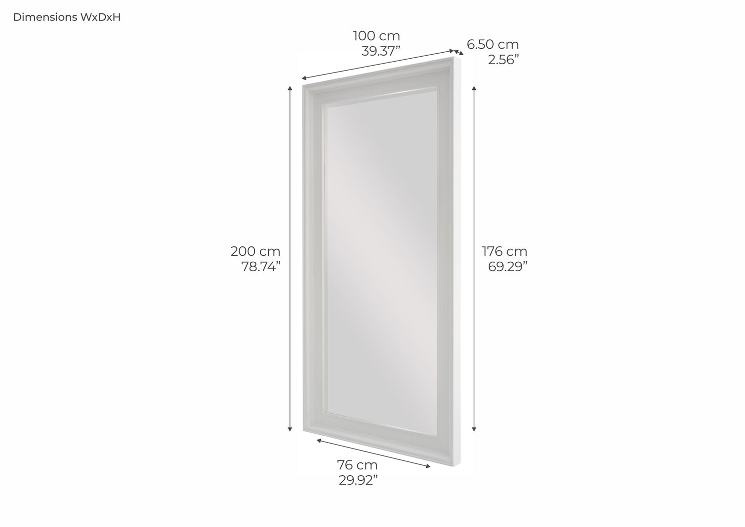 Halifax Stort Gulv Spejl - NovaSolo - DesignGaragen.dk