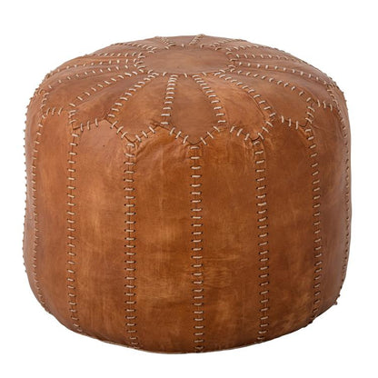 Bloomingville - Coby puff, fotpall, sittdyna, getskinn B60xH35 cm