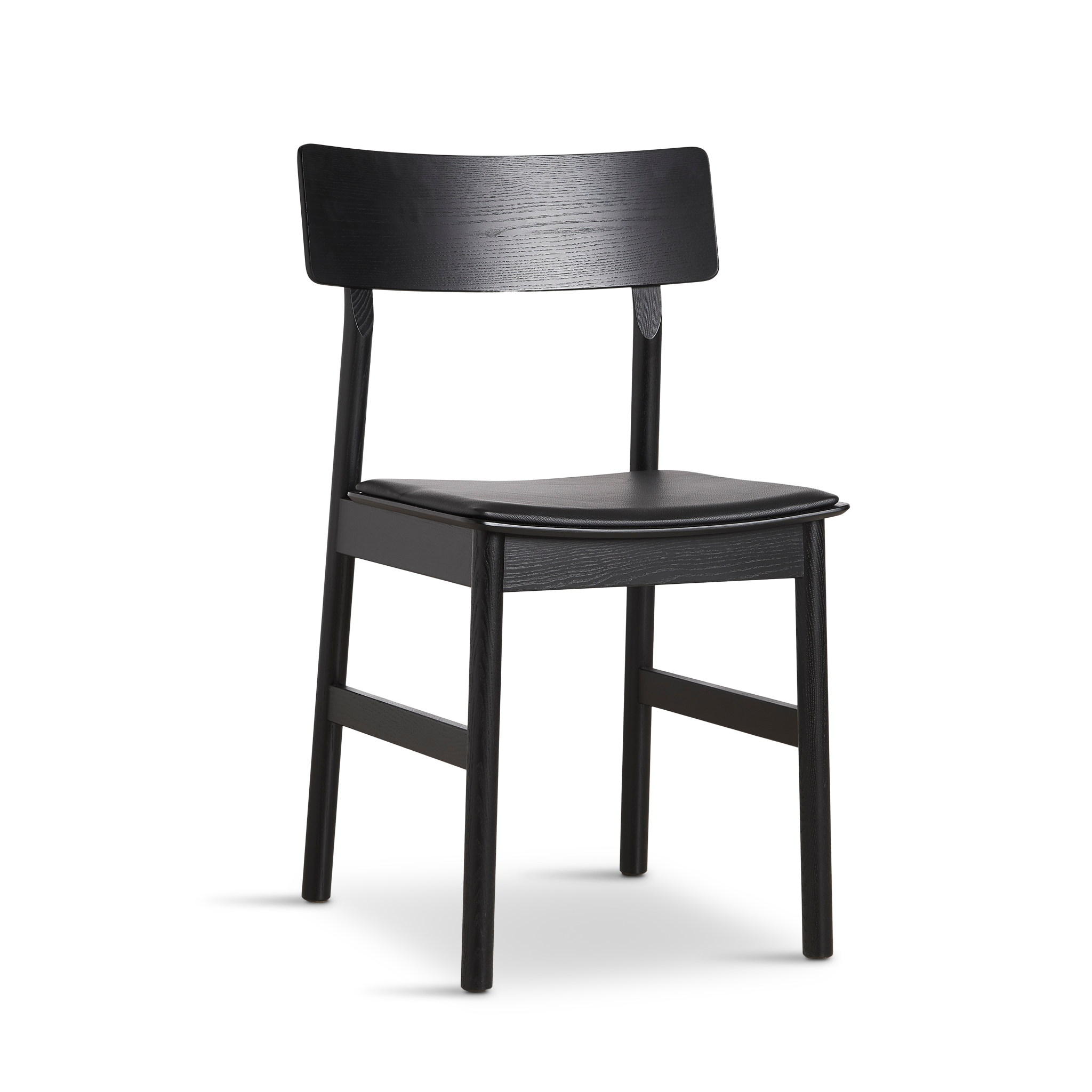 Woud - paus matsstol 2.0 - svart w/läder