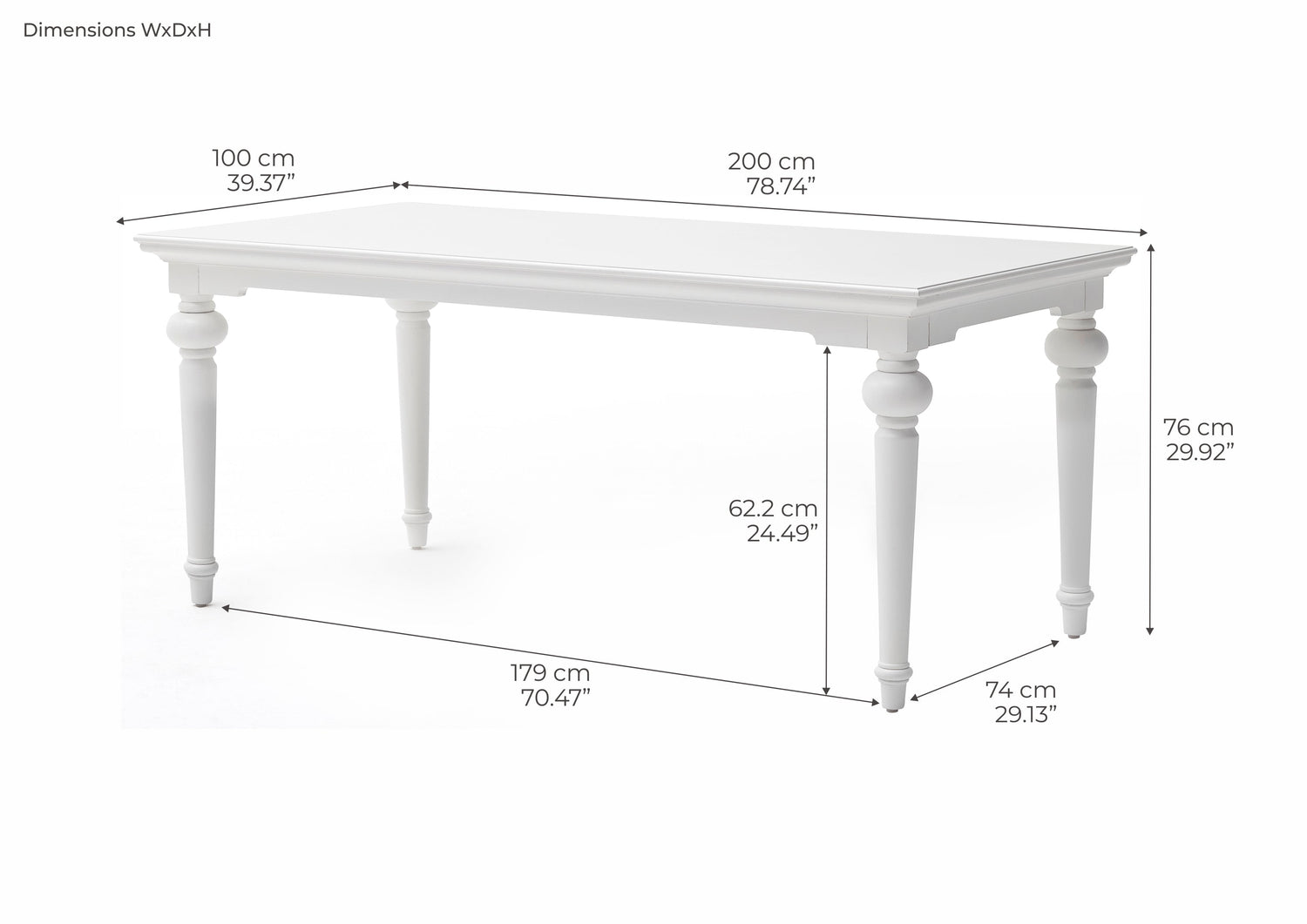 Provence Dining Tabell 200 cm