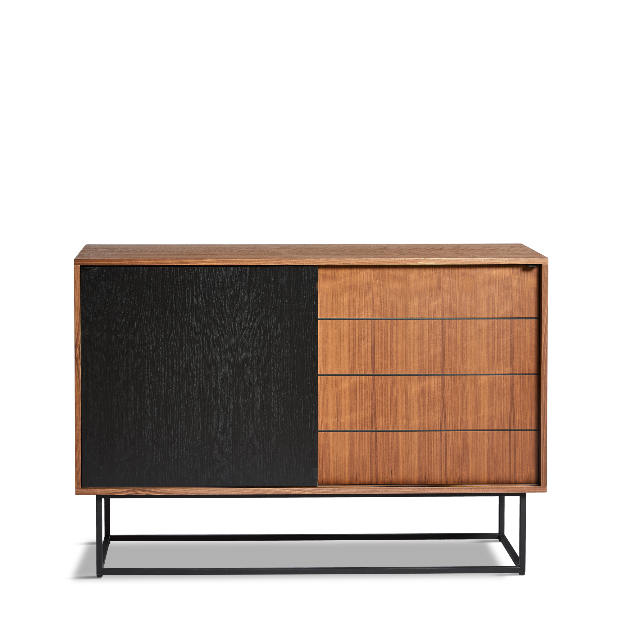 WOUD - Virka sideboard (High) - Walnut/black - WOUD - DesignGaragen.dk