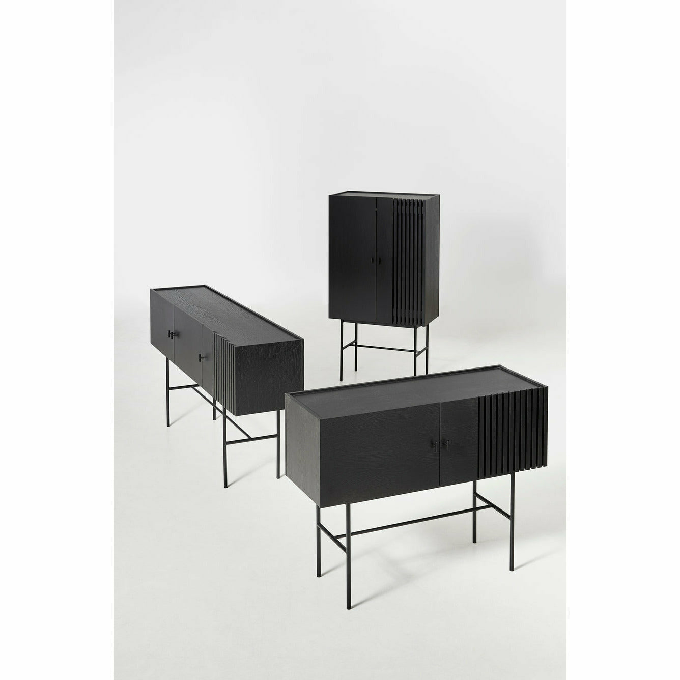 Woud - array highboard (80 cm) - svart