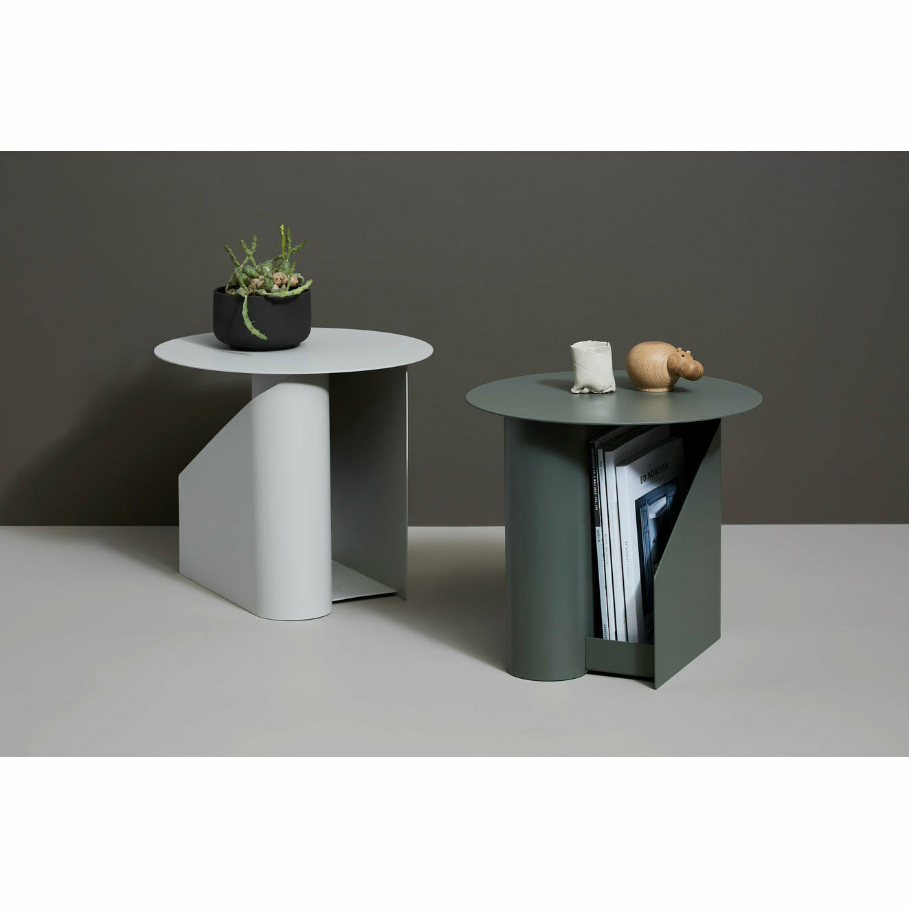 WOUD - Sentrum side table - Dusty green - WOUD - DesignGaragen.dk