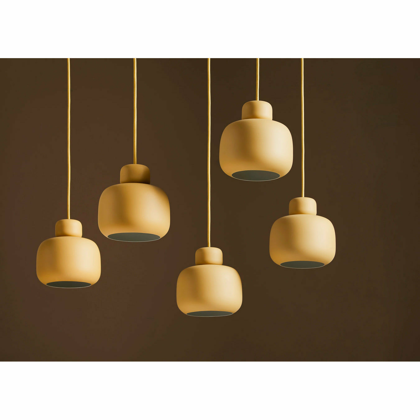 WOUD - Stone pendant (Small) - Mustard - WOUD - DesignGaragen.dk