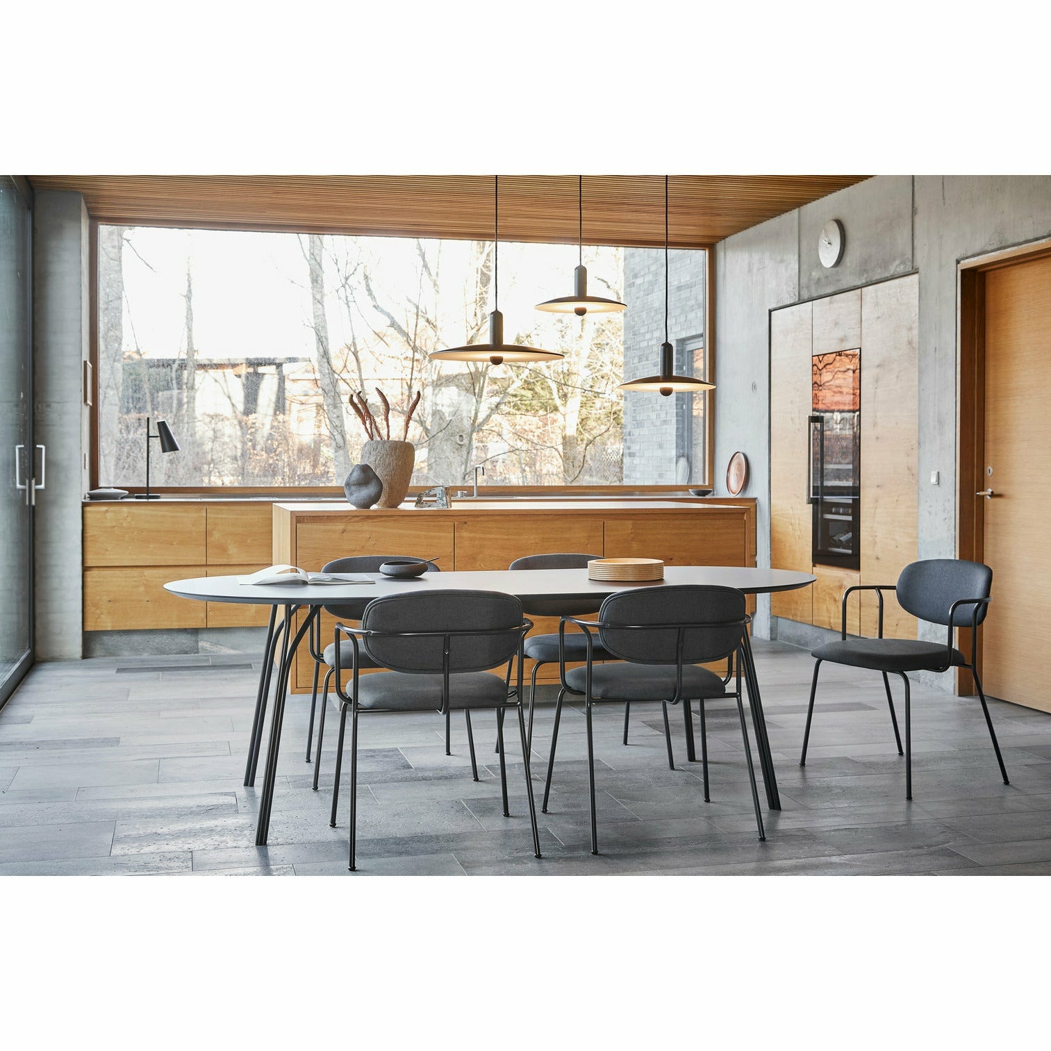 Woud - Tree Dining Table (220 cm) - Kol svart/svart
