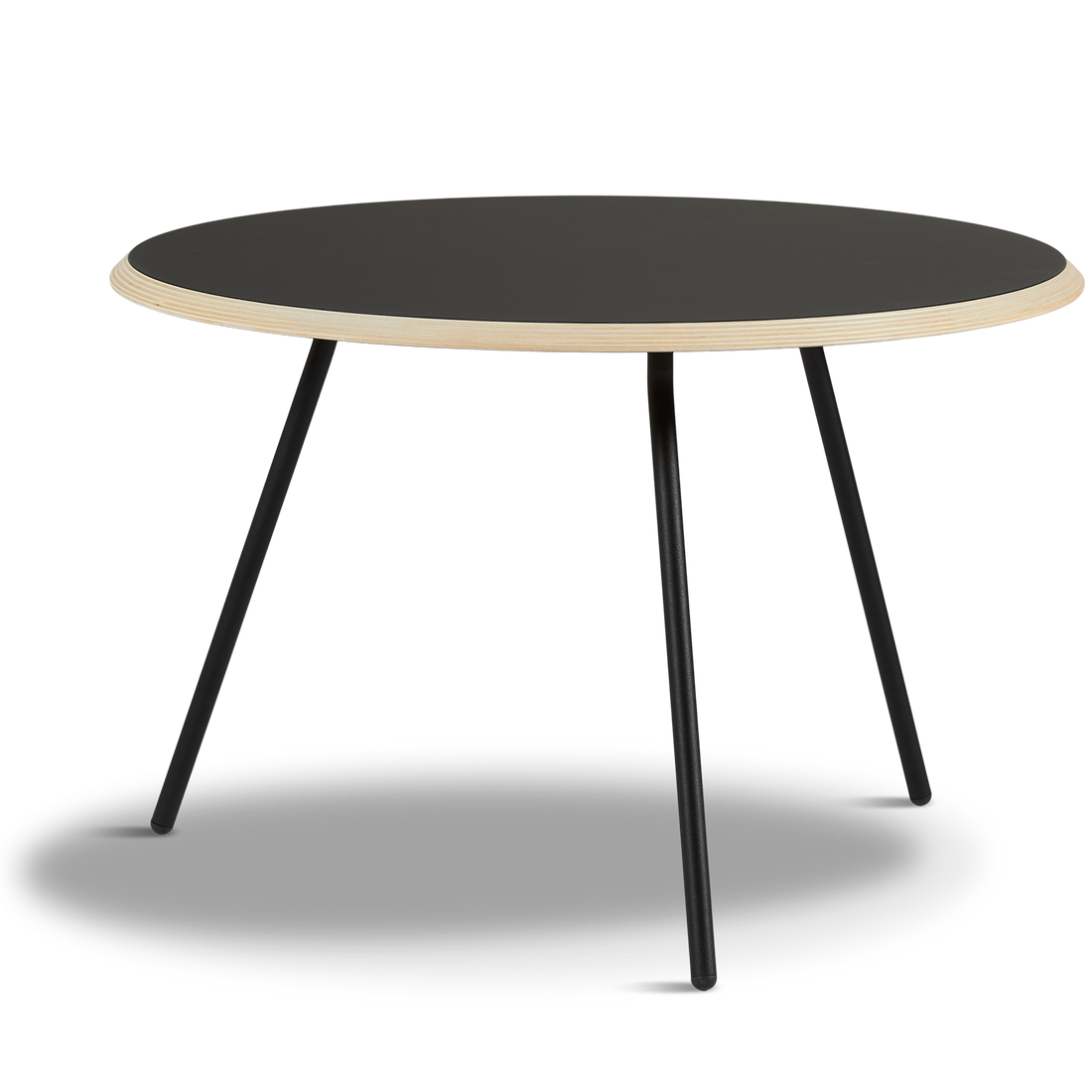 Woud - soround soffbord - svart (Ø75xH49)