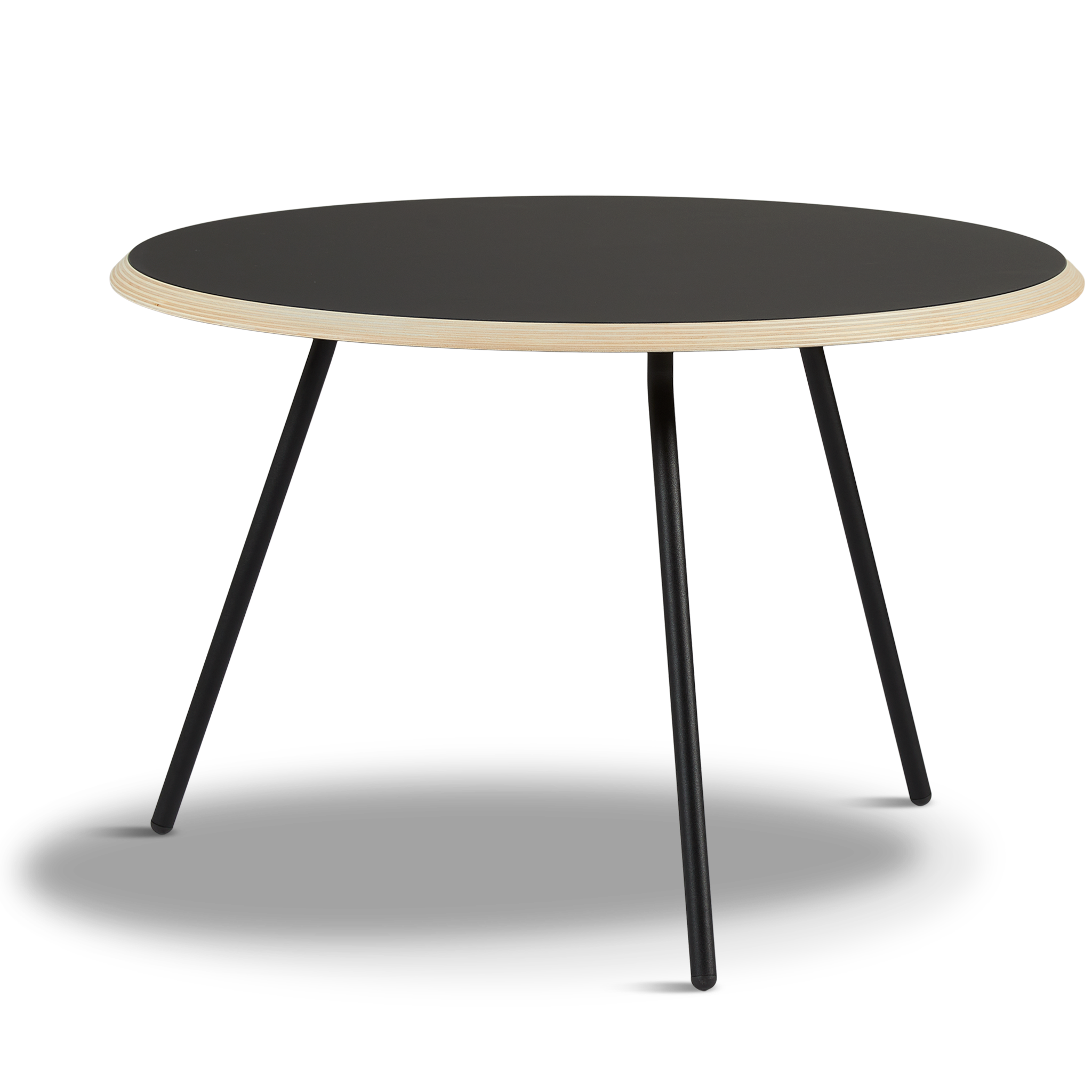 Woud - soround soffbord - svart (Ø75xH49)