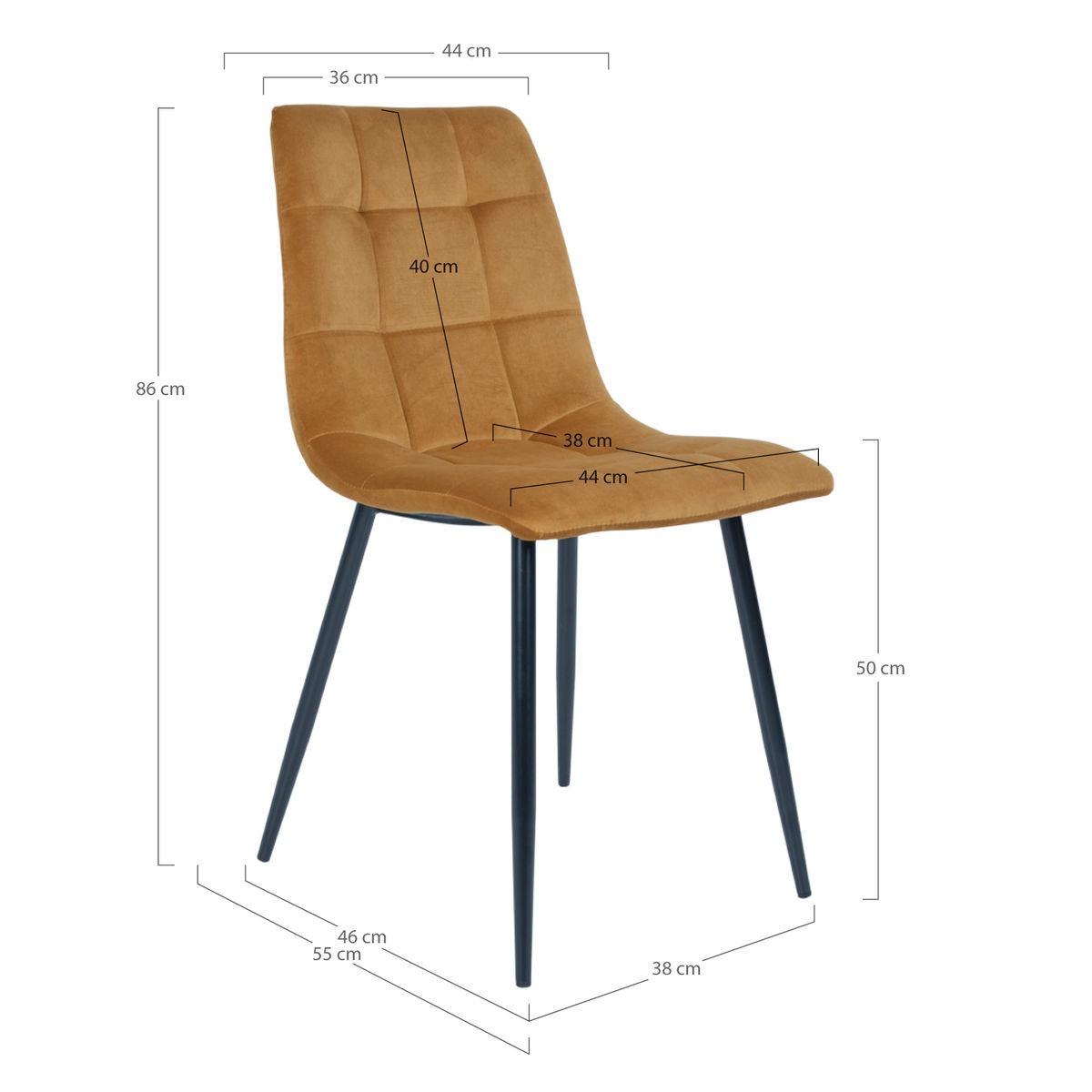 House Nordic Middelfart matbordsstol - Uppsättning av 2