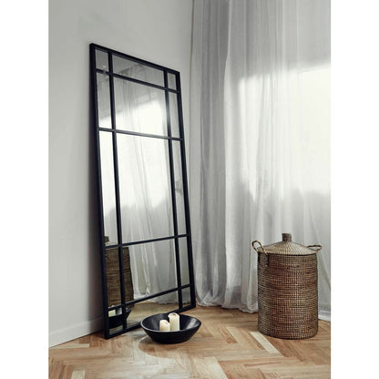 Nordal SPIRIT spegel med järnram - 204x102 cm - svart