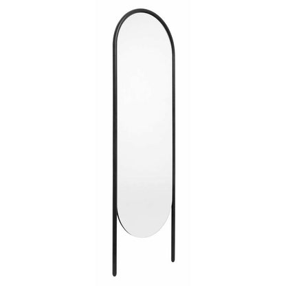 Nordal WONDER stående spegel med järnram - h174 cm - svart