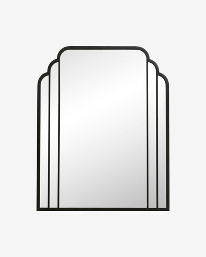 Skylark Mirror in Iron, 102x82 cm - svart